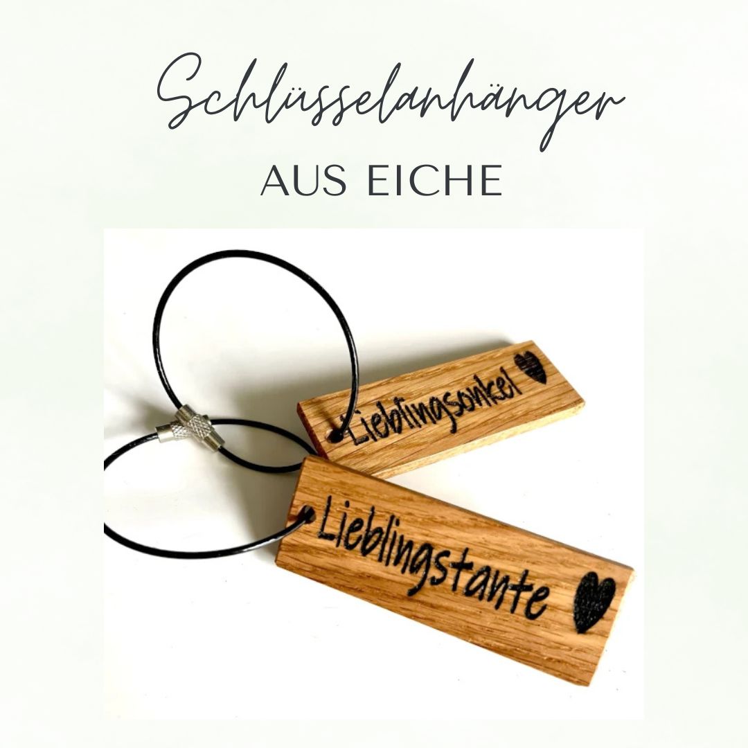 Schlüsselanhänger aus Eiche