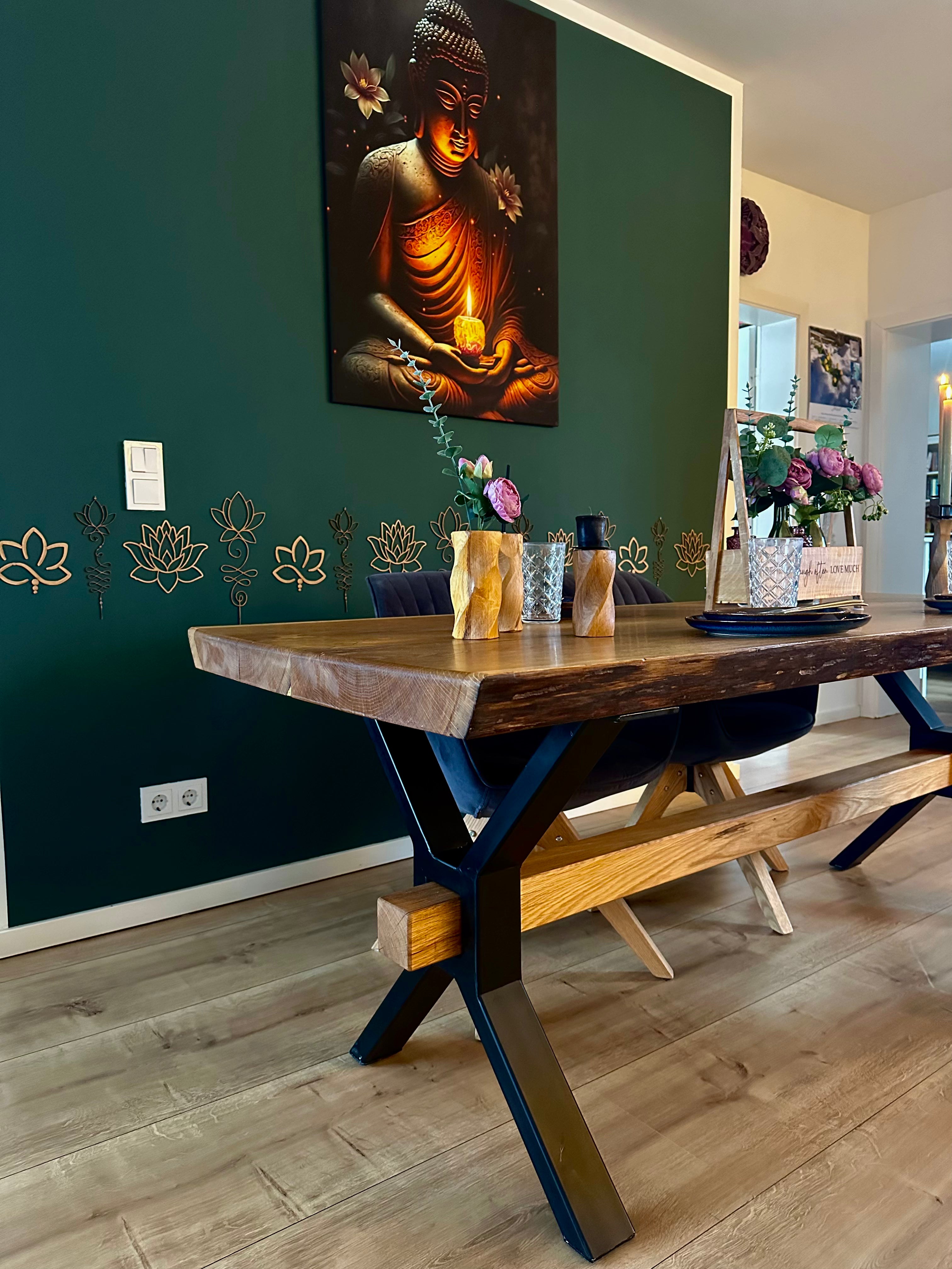 Massives Tischgestell aus Stahl – handgefertigt