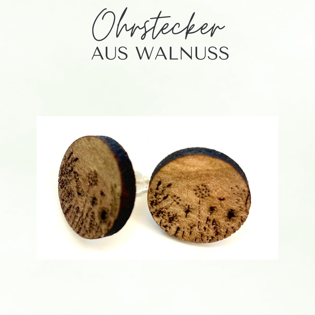 Handgemachte Holzohrstecker
